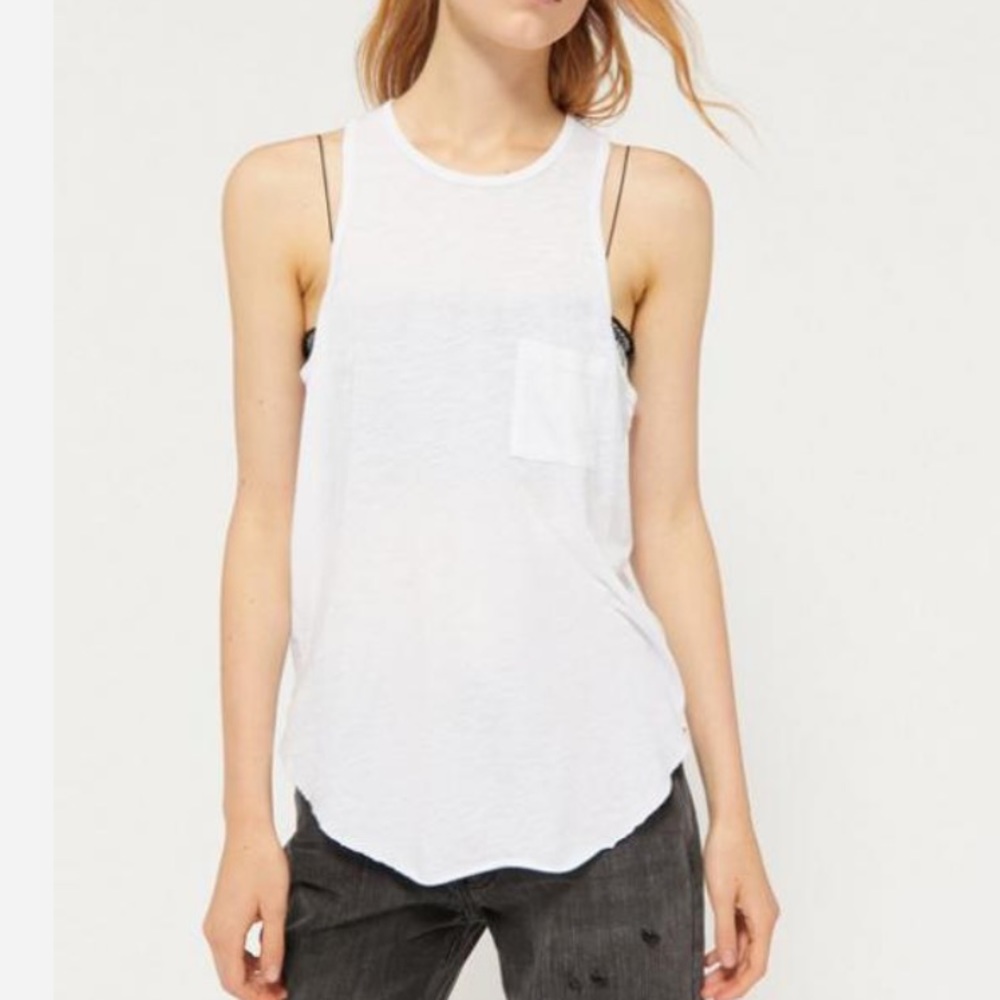 Urban Outfitters Truly Madly Deeply high neck racerback pocket tank NWT